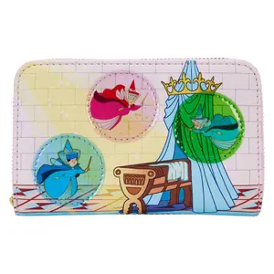 Girl's wallet Loungefly Disney Sleeping Beauty Castle Three Good Fairies Stained Glass image-0