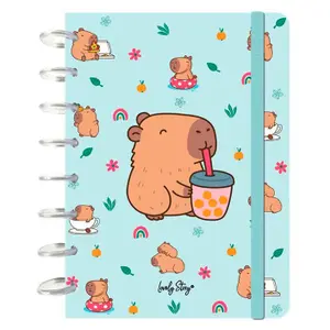 Notebook Lovely Story Capibara Blubble Tea A5 image-0