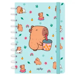 Notebook Lovely Story Capibara Blubble Tea A4 image-0