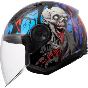 Capacete para motas a jato LS2 OF616 Airflow II Zombie II image-0