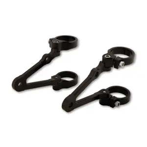 Long rotating motorcycle headlight clamps, with turn signal attachment LSL image-0
