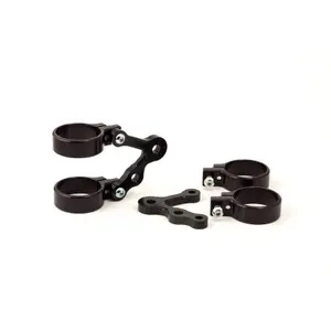 Extra short motorcycle headlight clamps, with indicator support LSL image-0