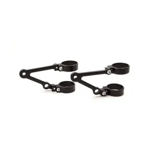 Long motorcycle headlight brackets with turn signal holder LSL image-0