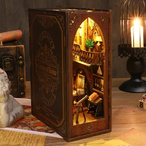 Maquette miniature décorative Ludistri DIY Book Nook Ludistri - Salle de lecture image-2