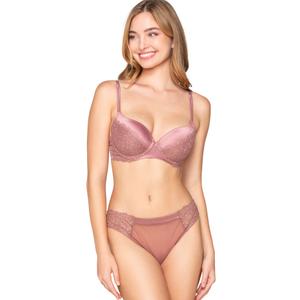 Padded balconette bra for women Luna Mystique image-3