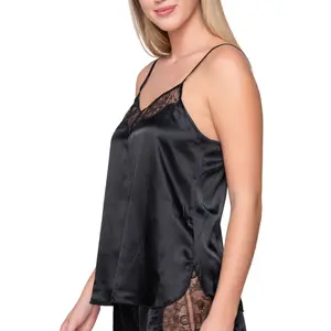 Nuisette caraco fines bretelles femme Luna Prestige Satin image-4