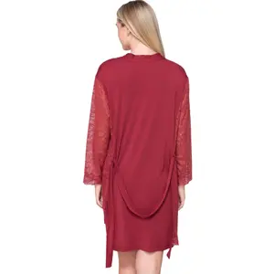 Damen Kimono mit langen Spitzenärmeln Luna Micro Touch Lace image-1