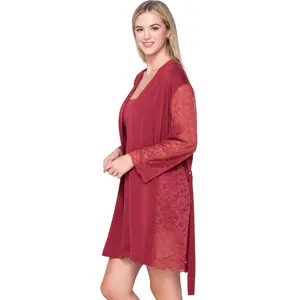 Damen Kimono mit langen Spitzenärmeln Luna Micro Touch Lace image-2