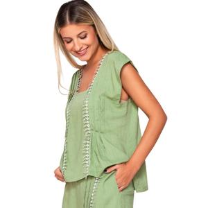 Ärmellose Bluse, Damen Luna Sage image-2