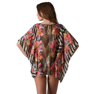 Caftán de playa mujer Luna Feline image-2