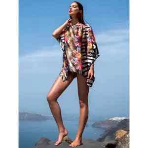 Caftán de playa mujer Luna Feline image-4