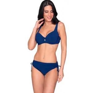 Non-padded balcony bikini top for women Luna Blue Sense image-1