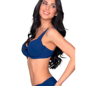 Non-padded balcony bikini top for women Luna Blue Sense image-5