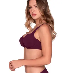 Non-padded balcony bikini top for women Luna Blue Sense image-3