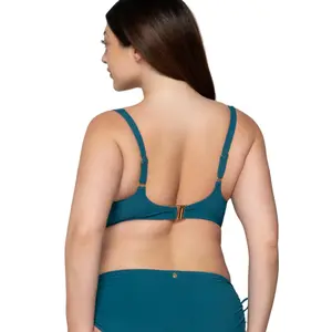 Non-padded balcony bikini top for women Luna Blue Sense image-2