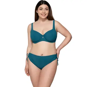Non-padded balcony bikini top for women Luna Blue Sense image-1