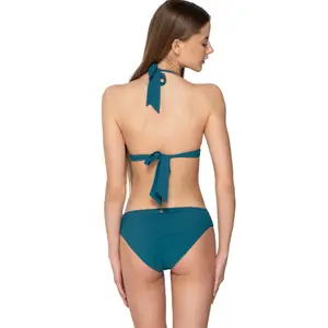 Frau Plissierter Triangel-Bikini-Oberteil Luna Blue Sense image-2