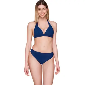 Pleated women's bikini bottom Luna Blue Sense image-1