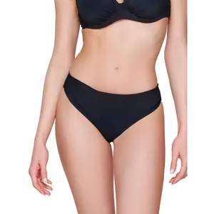 Pleated women's bikini bottom Luna Blue Sense image-0