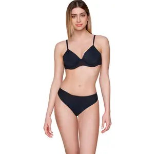 Pleated women's bikini bottom Luna Blue Sense image-1