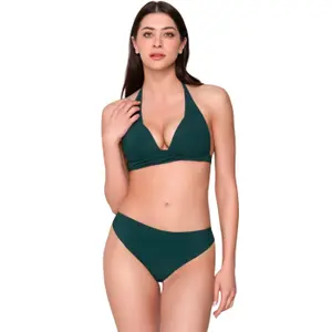 5cm Pleated Bikini Bottom for Women Luna Blue Sense image-1