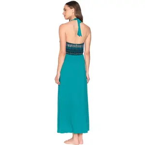 Sukienka maxi z dekoltem na plecach damska Luna Topaz image-1