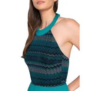 Sukienka maxi z dekoltem na plecach damska Luna Topaz image-4