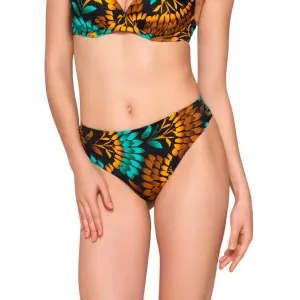 Pleated women's bikini bottom Luna Emerald image-0
