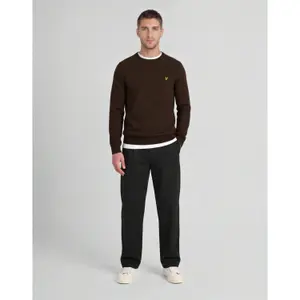 Sweter z okrągłym dekoltem wełniany Lyle & Scott image-3