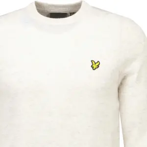 Rundhalsad stickad tröja i ull Lyle & Scott image-3