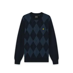 Merino jumper Lyle & Scott Argyle image-0