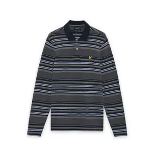 Long sleeve polo shirt Lyle & Scott Stipe image-0