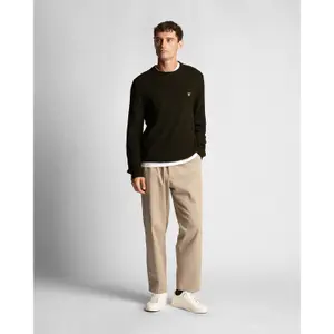 Camisola de gola redonda em malha xadrez Lyle & Scott image-2