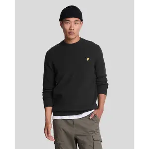 Camisola de gola redonda em malha xadrez Lyle & Scott image-1