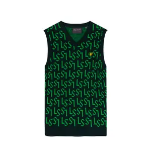 Sleeveless V-neck top Lyle & Scott Monogram image-1