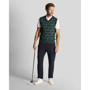 Sleeveless V-neck top Lyle & Scott Monogram image-3
