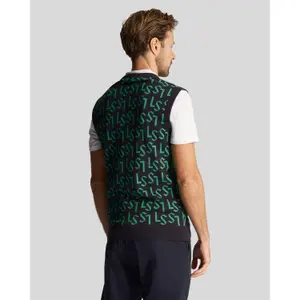 Sleeveless V-neck top Lyle & Scott Monogram image-4
