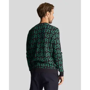 Round neck sweater Lyle & Scott Monogram image-3