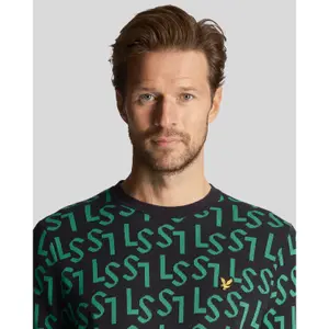Round neck sweater Lyle & Scott Monogram image-4