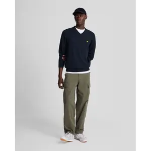 Jersey de cuello de pico de algodón merino Lyle & Scott image-3