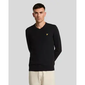 Pull col v coton mérinos Lyle & Scott image-1