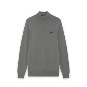 Cotton and merino wool 1/4 zip jumper Lyle & Scott image-0