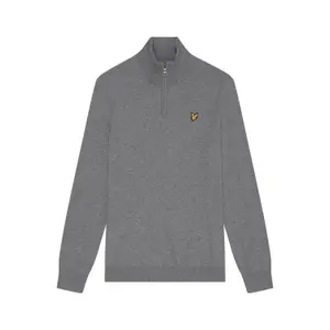 Cotton and merino wool 1/4 zip jumper Lyle & Scott image-1