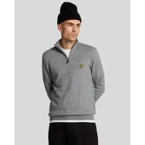 Cotton and merino wool 1/4 zip jumper Lyle & Scott image-2