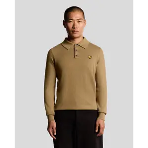 Polo de algodón merino de manga larga Lyle & Scott image-1