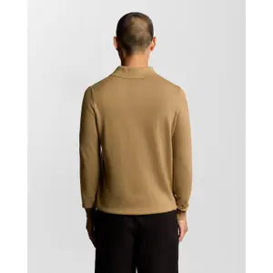 Polo de algodón merino de manga larga Lyle & Scott image-3