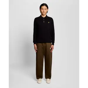 Polo de manga larga de algodón merino Lyle & Scott image-3