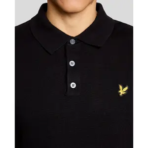 Polo de manga larga de algodón merino Lyle & Scott image-5