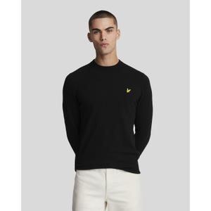 Wełniany sweter z okrągłym dekoltem Lyle & Scott Blend image-1