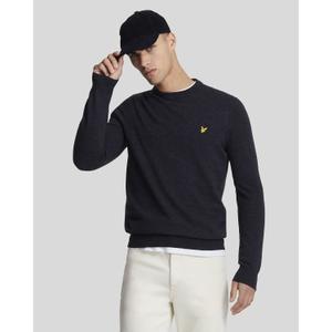 Wełniany sweter z okrągłym dekoltem Lyle & Scott Blend image-1